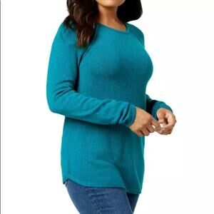 Karen Scott Boatneck Curved-Hem Pullover Sweater-1X